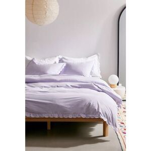 Urban Outfitters Gloria Scalloped Duvet Cover Lavender Twin XL